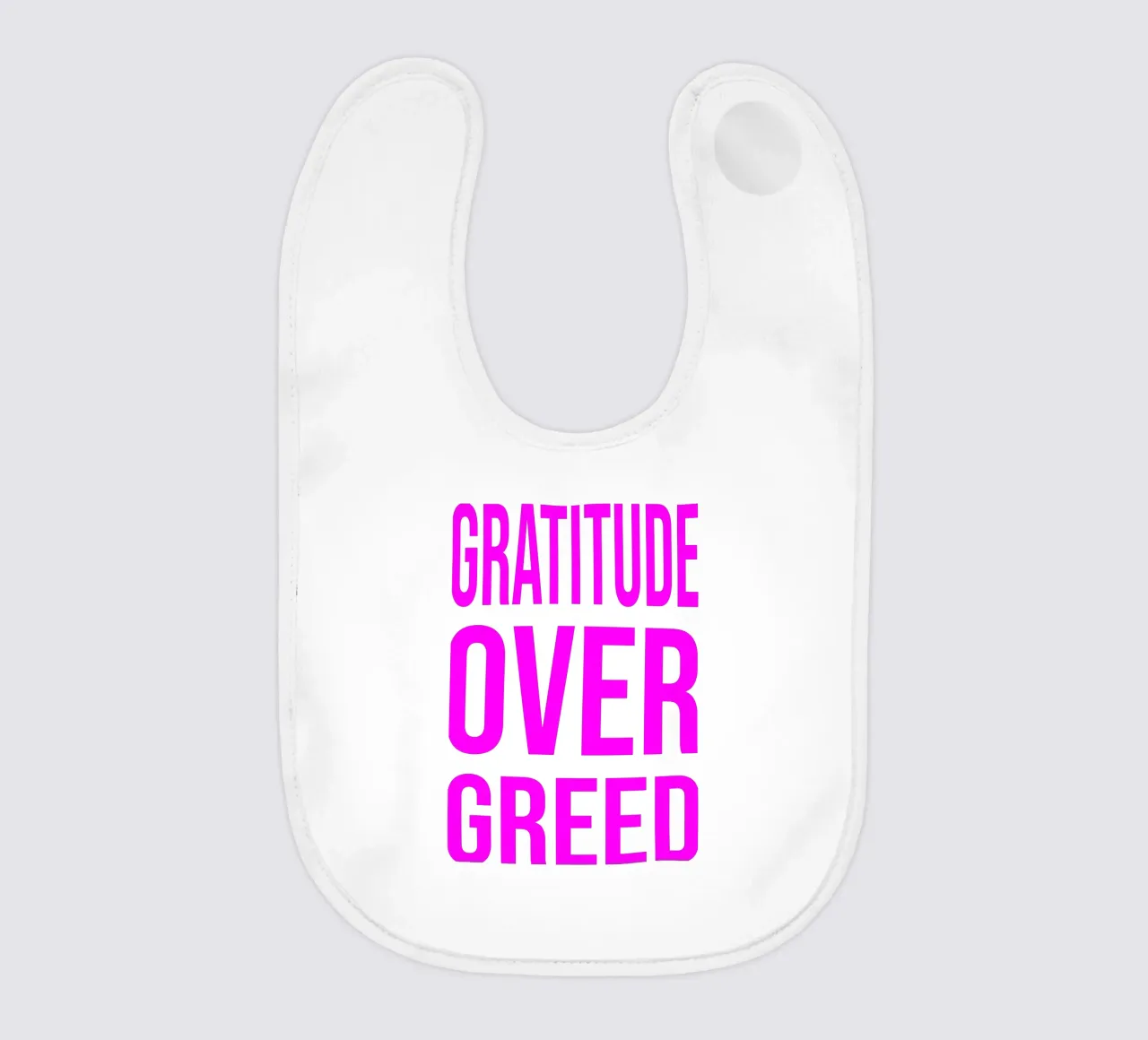 OVER series- bold letters, brave values (5 colors) bavaglino da FRICKE DESIGN
