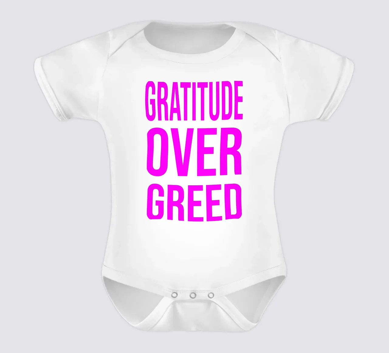 OVER series- bold letters, brave values (5 colors) body neonato maniche corte da FRICKE DESIGN
