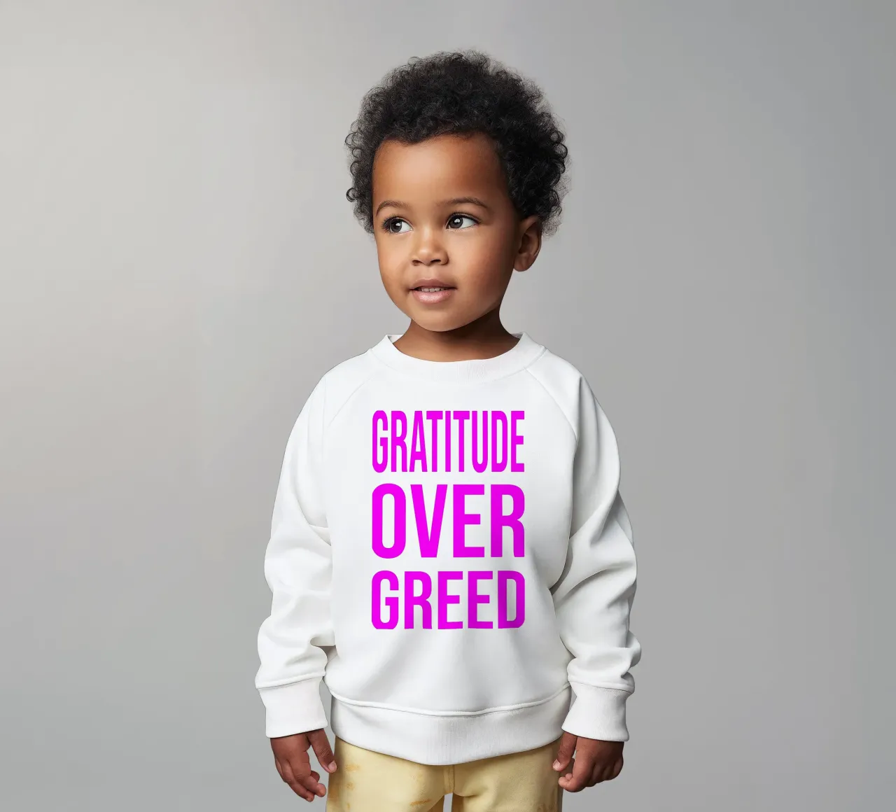 OVER series- bold letters, brave values (5 colors) felpa neonato da FRICKE DESIGN