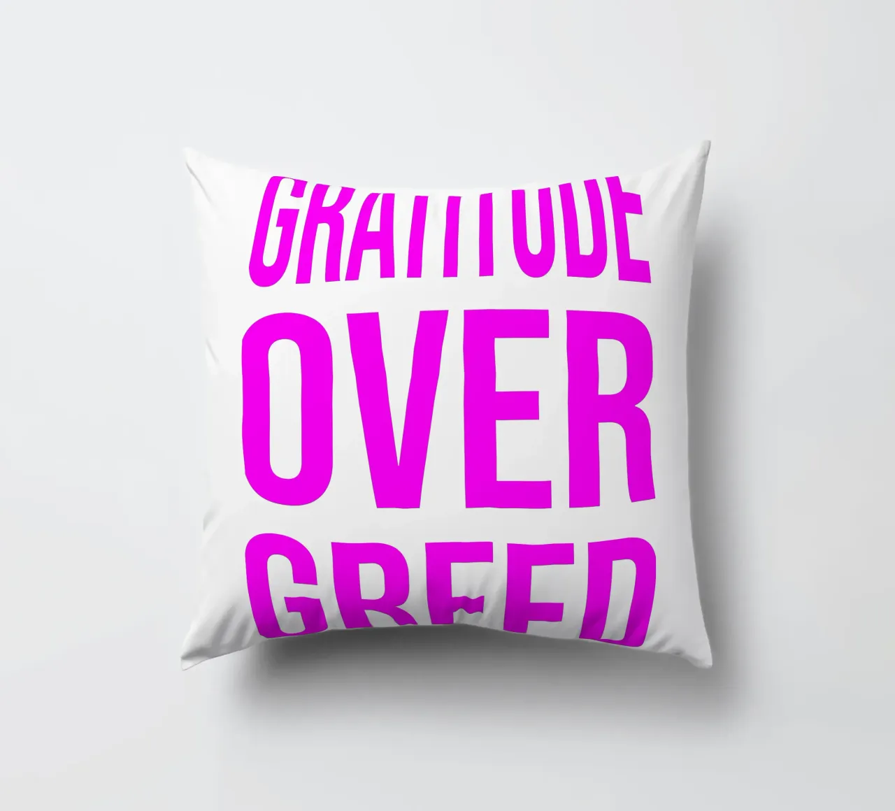 OVER series- bold letters, brave values (5 colors) cuscino da FRICKE DESIGN