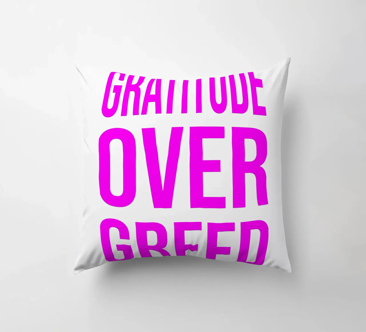 OVER series- bold letters, brave values (5 colors) cuscino da FRICKE DESIGN