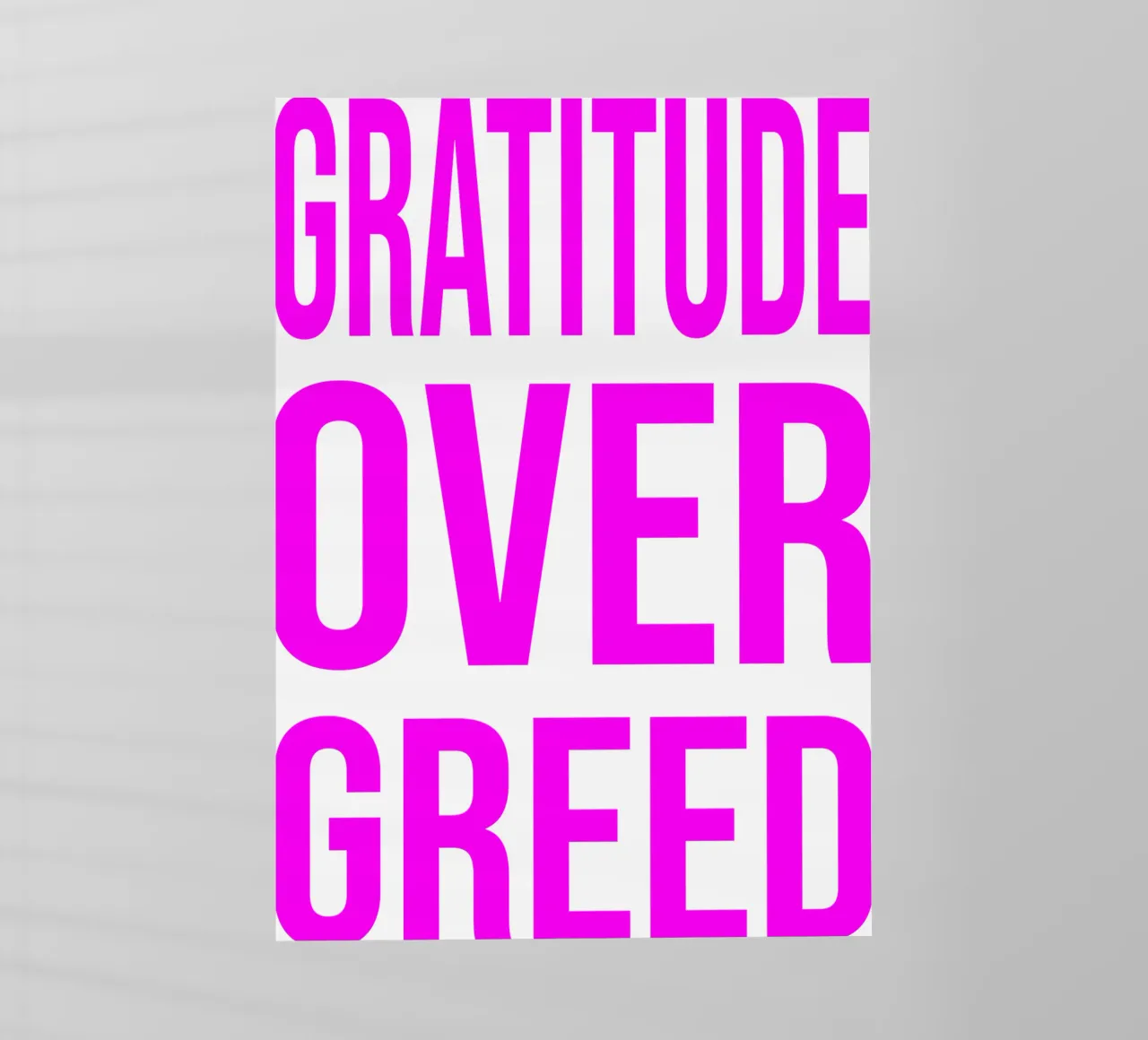 OVER series- bold letters, brave values (5 colors) pellicola backlit da FRICKE DESIGN