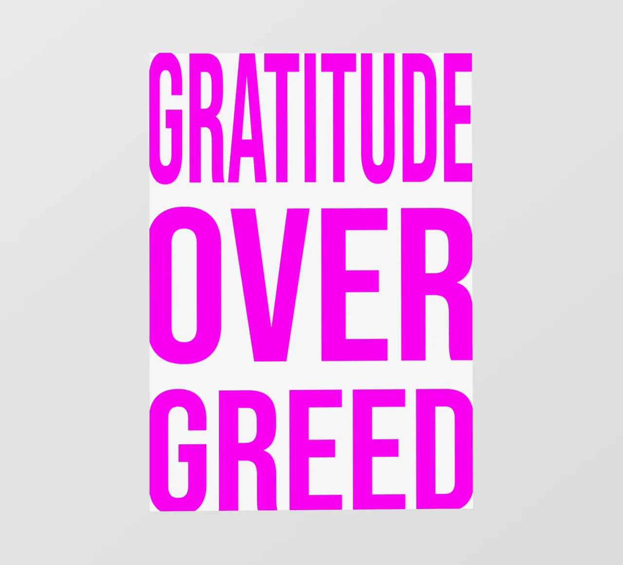 OVER series- bold letters, brave values (5 colors) telo in pvc da FRICKE DESIGN