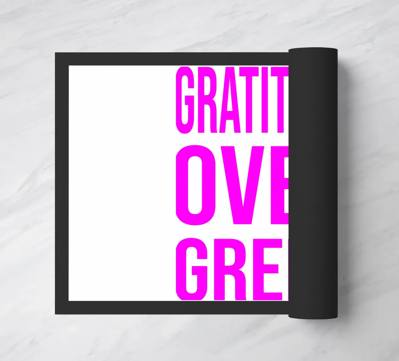 OVER series- bold letters, brave values (5 colors) zerbino da FRICKE DESIGN