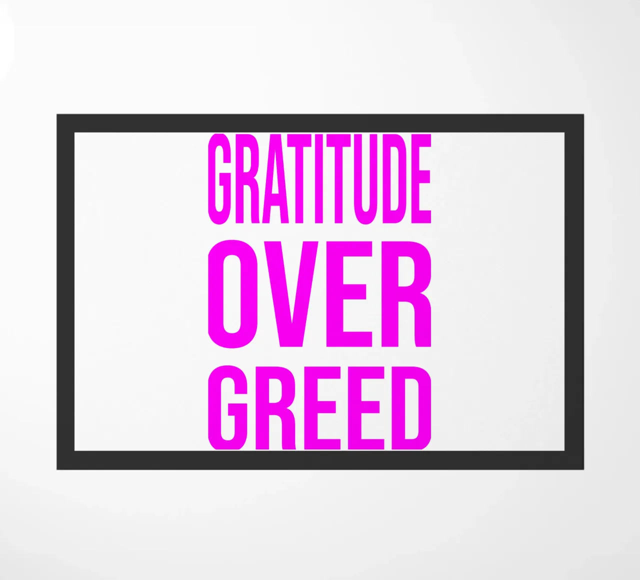 OVER series- bold letters, brave values (5 colors) zerbino da FRICKE DESIGN