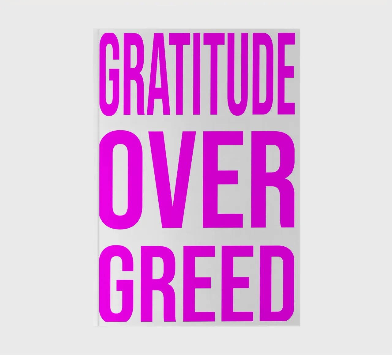 OVER series- bold letters, brave values (5 colors) notebook by FRICKE DESIGN