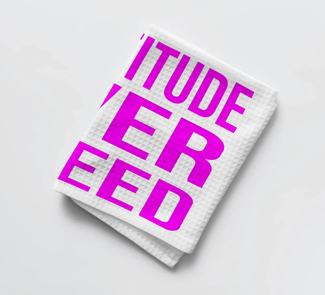 OVER series- bold letters, brave values (5 colors) canovaccio da cucina da FRICKE DESIGN