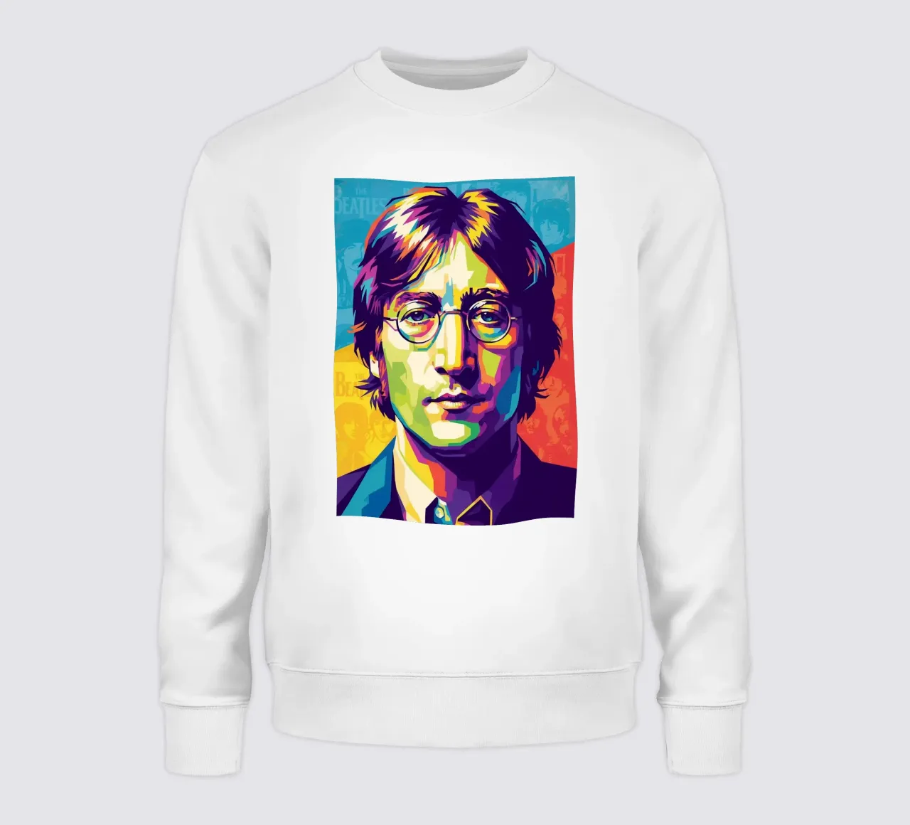 John Lennon colorato pop art felpa da Hantamrata