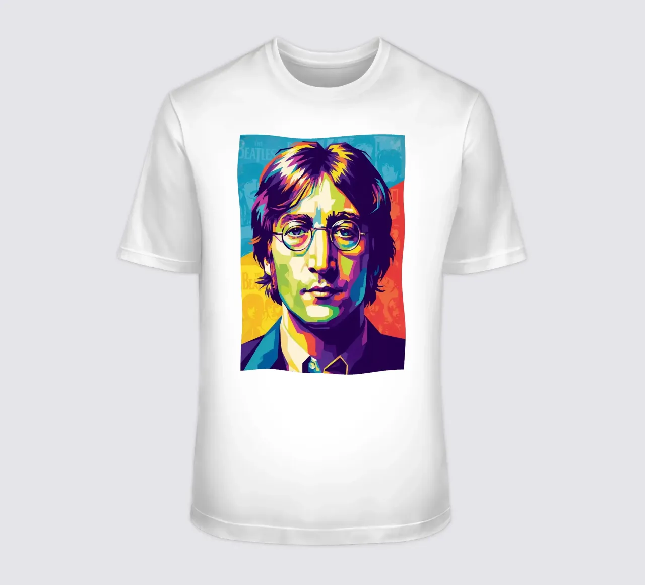 John Lennon colorato pop art t-shirt da Hantamrata