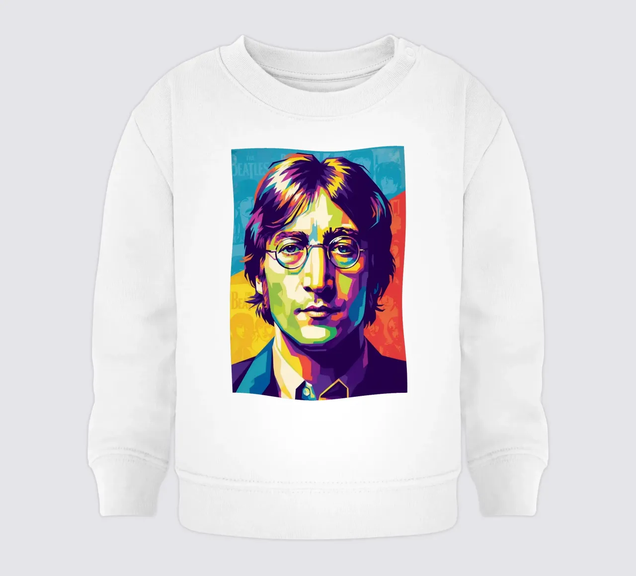 John Lennon colorato pop art felpa neonato da Hantamrata