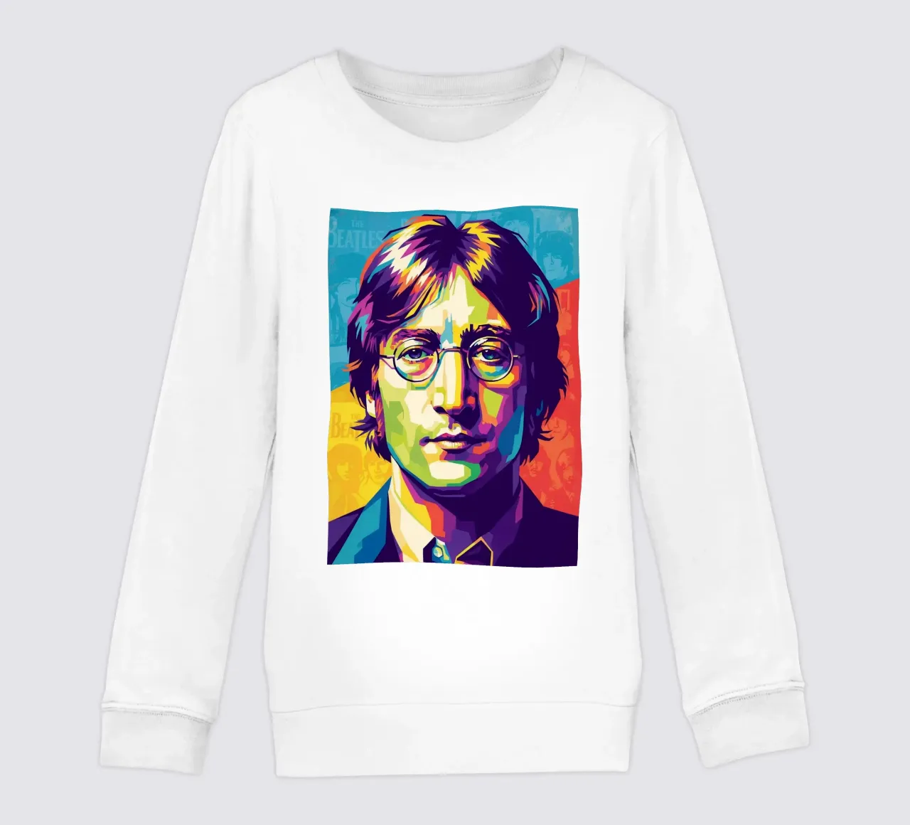 John Lennon colorato pop art felpa bambino da Hantamrata