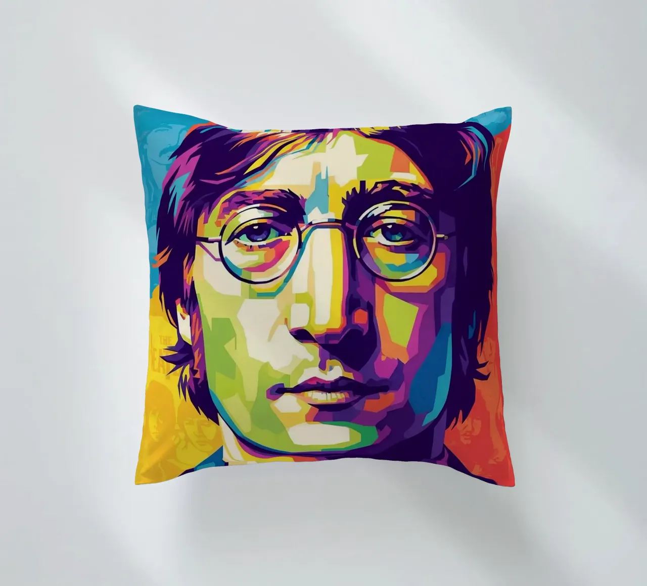 John Lennon colorato pop art cuscino da Hantamrata