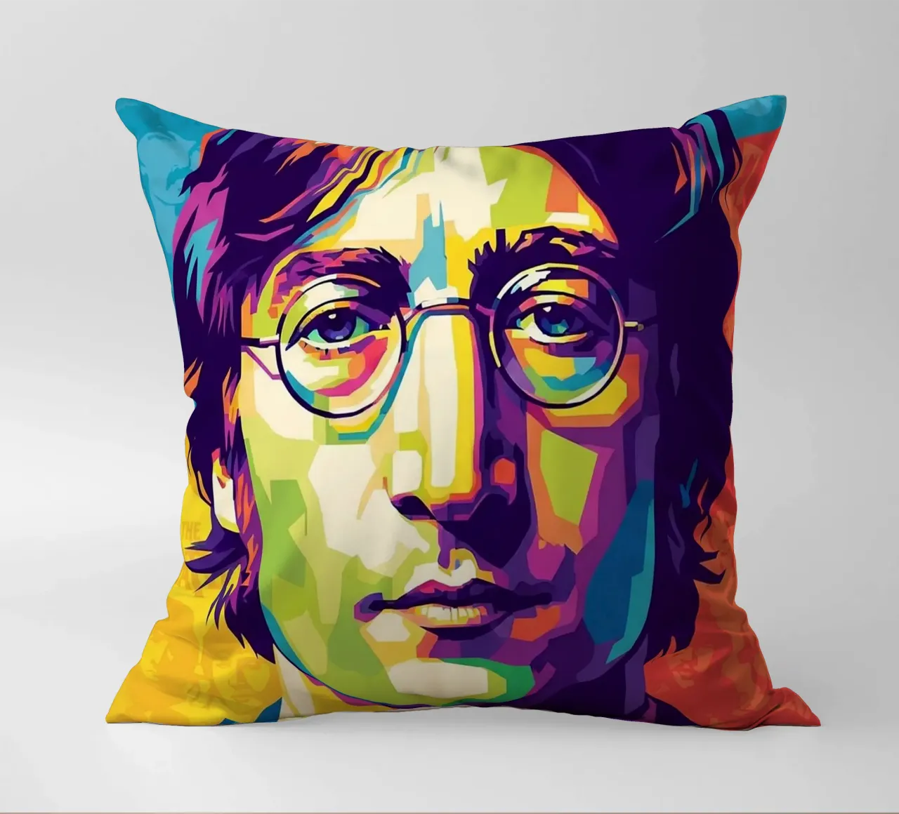 John Lennon colorato pop art cuscino da Hantamrata