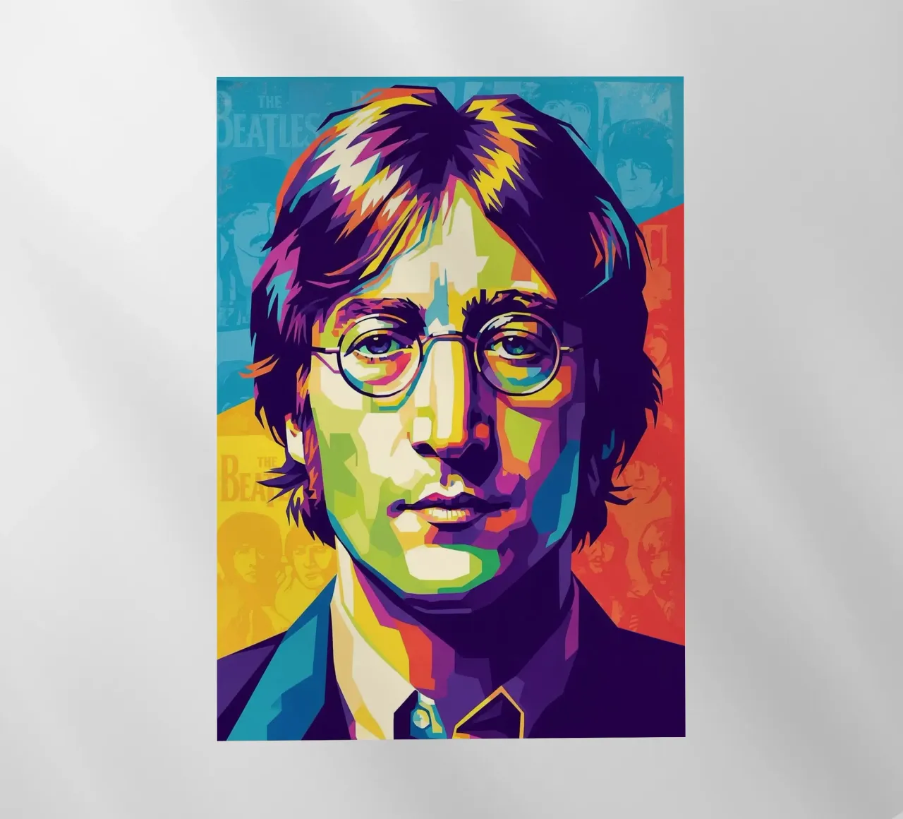 John Lennon colorato pop art pellicola backlit da Hantamrata