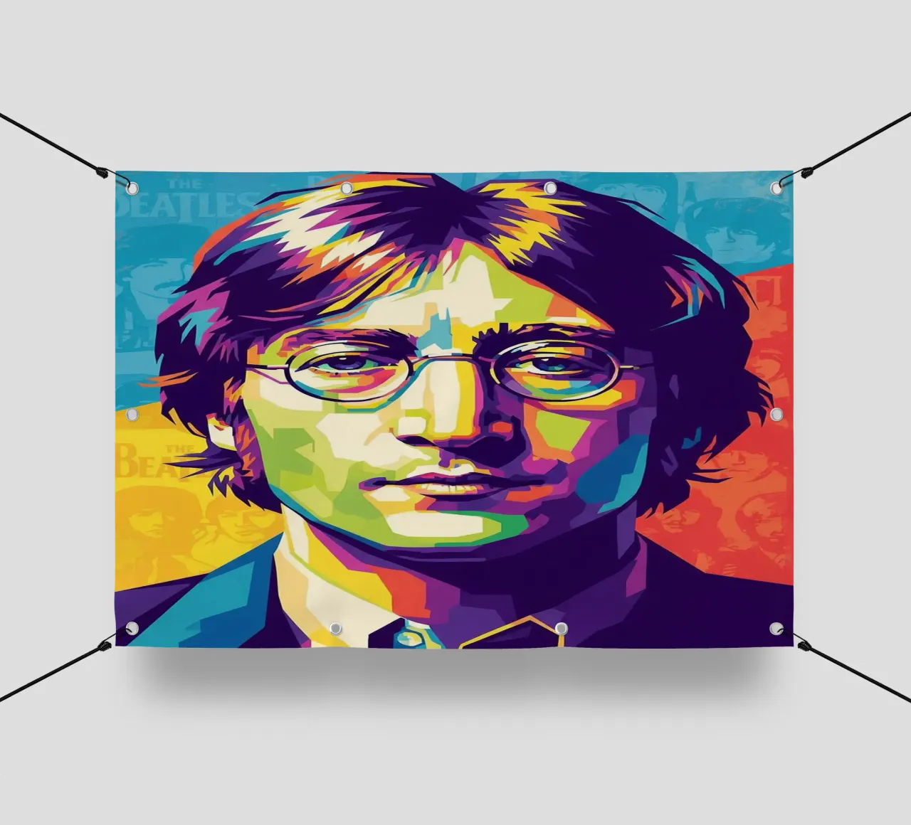 John Lennon colorato pop art telo in pvc da Hantamrata