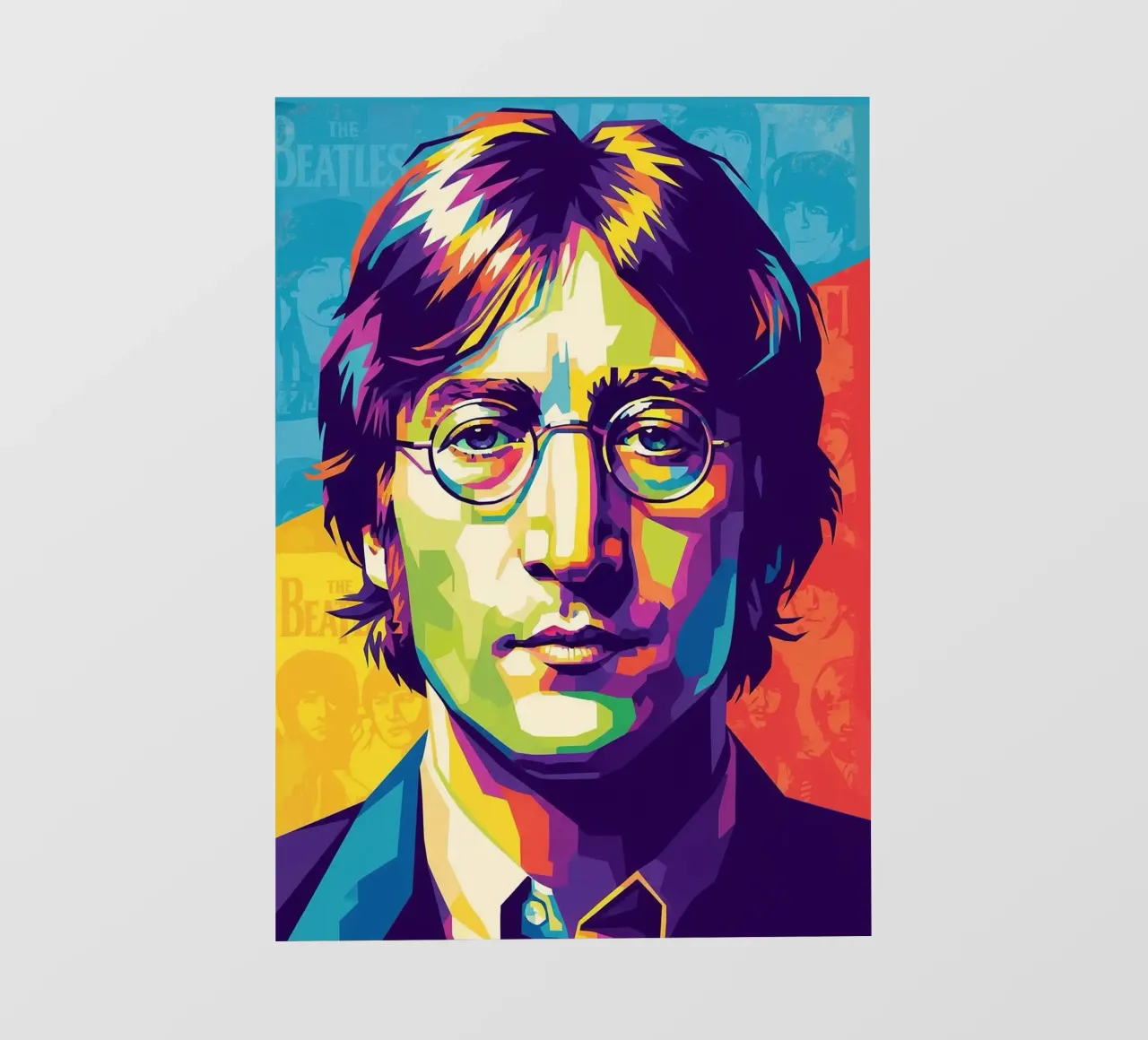 John Lennon colorato pop art telo in pvc da Hantamrata