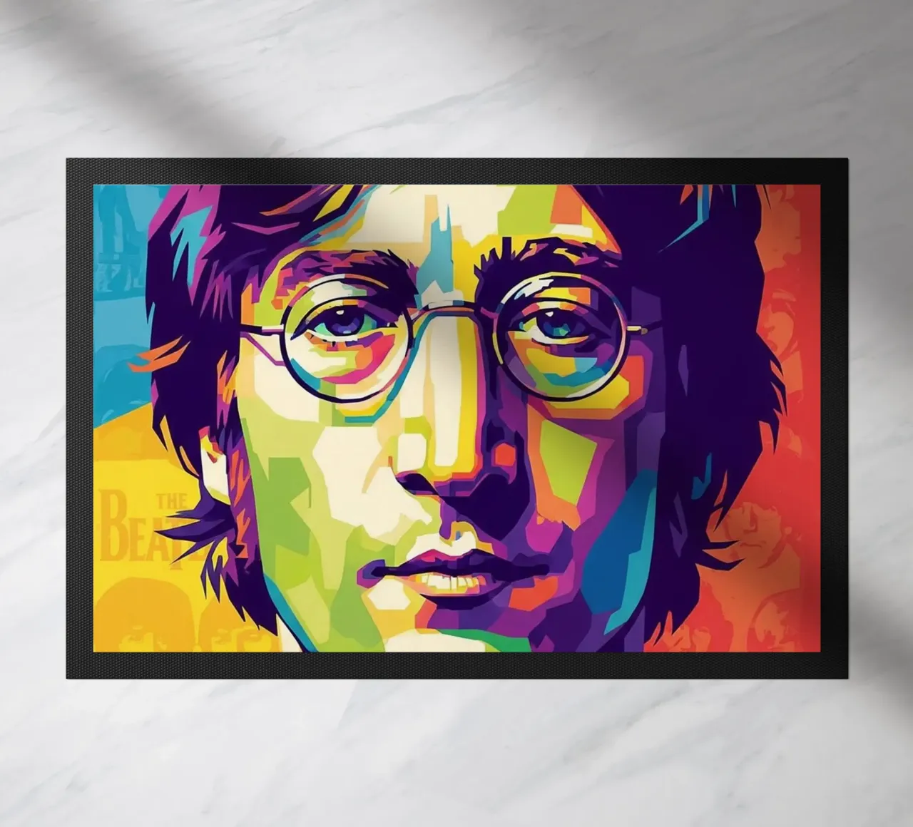 John Lennon colorato pop art zerbino da Hantamrata