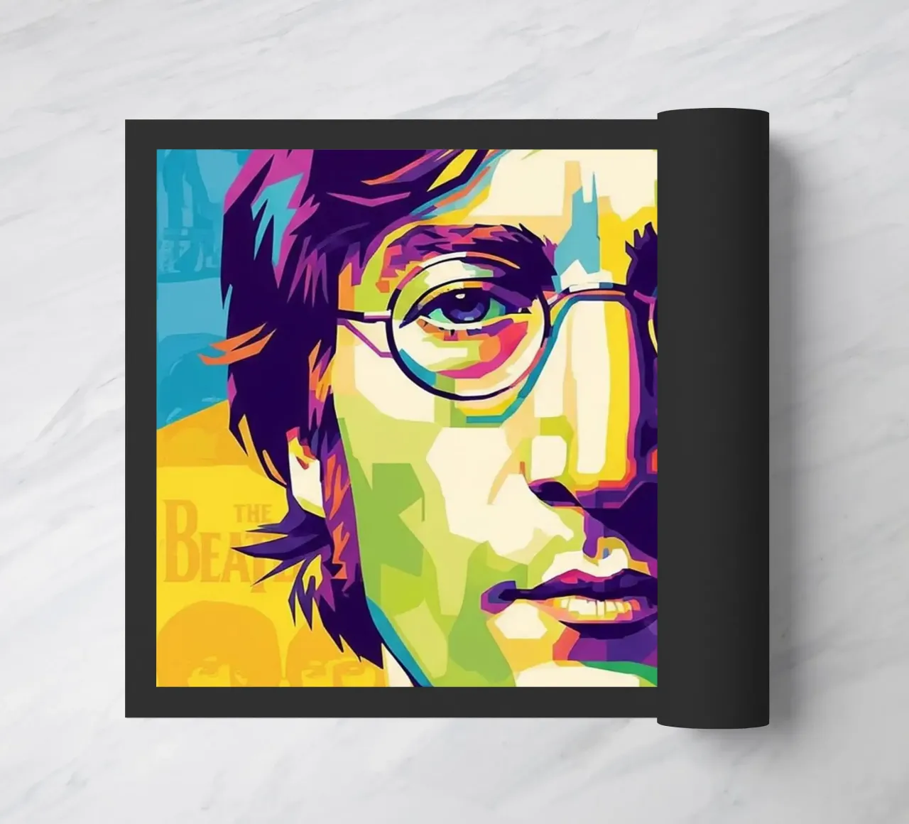 John Lennon colorato pop art zerbino da Hantamrata
