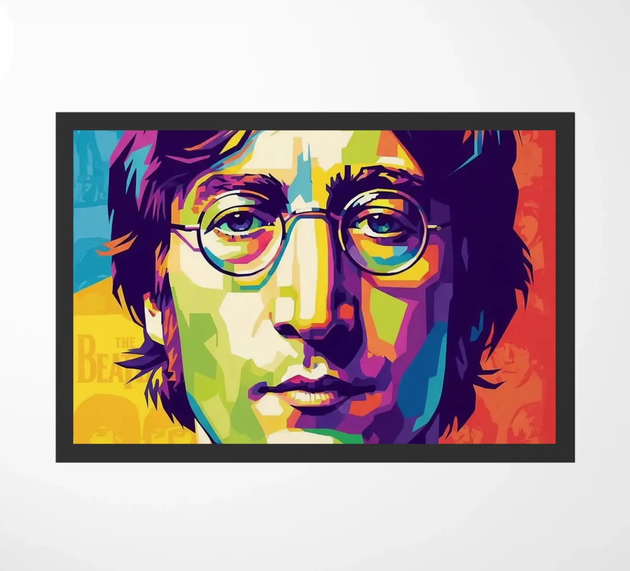 John Lennon colorato pop art zerbino da Hantamrata
