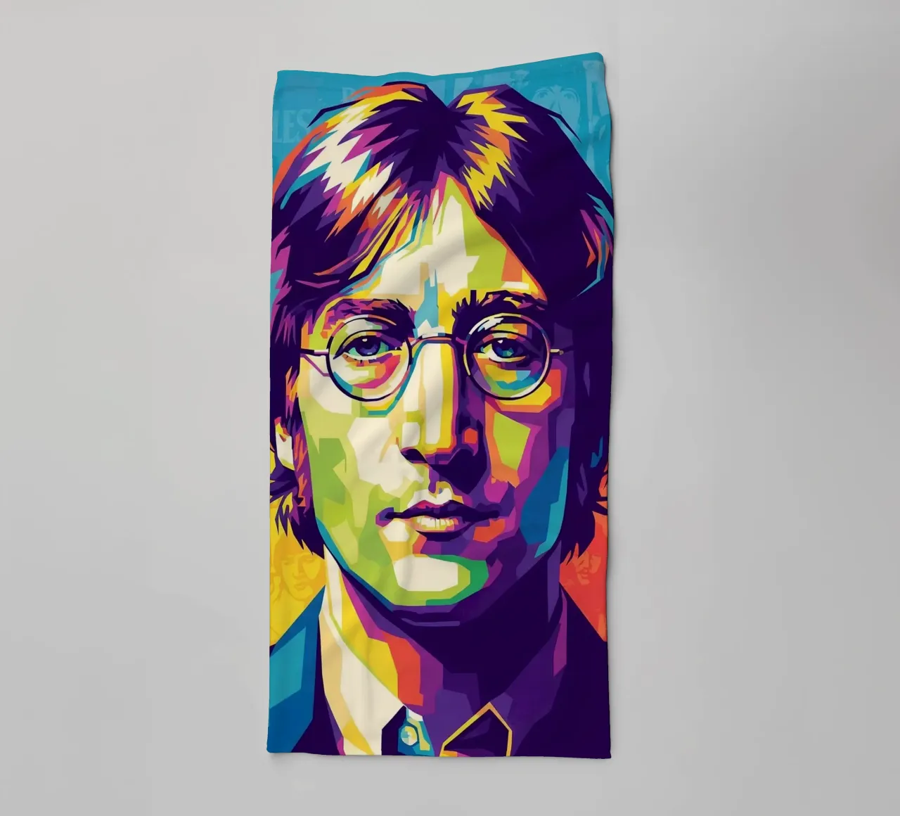 John Lennon colorato pop art asciugamano da bagno da Hantamrata