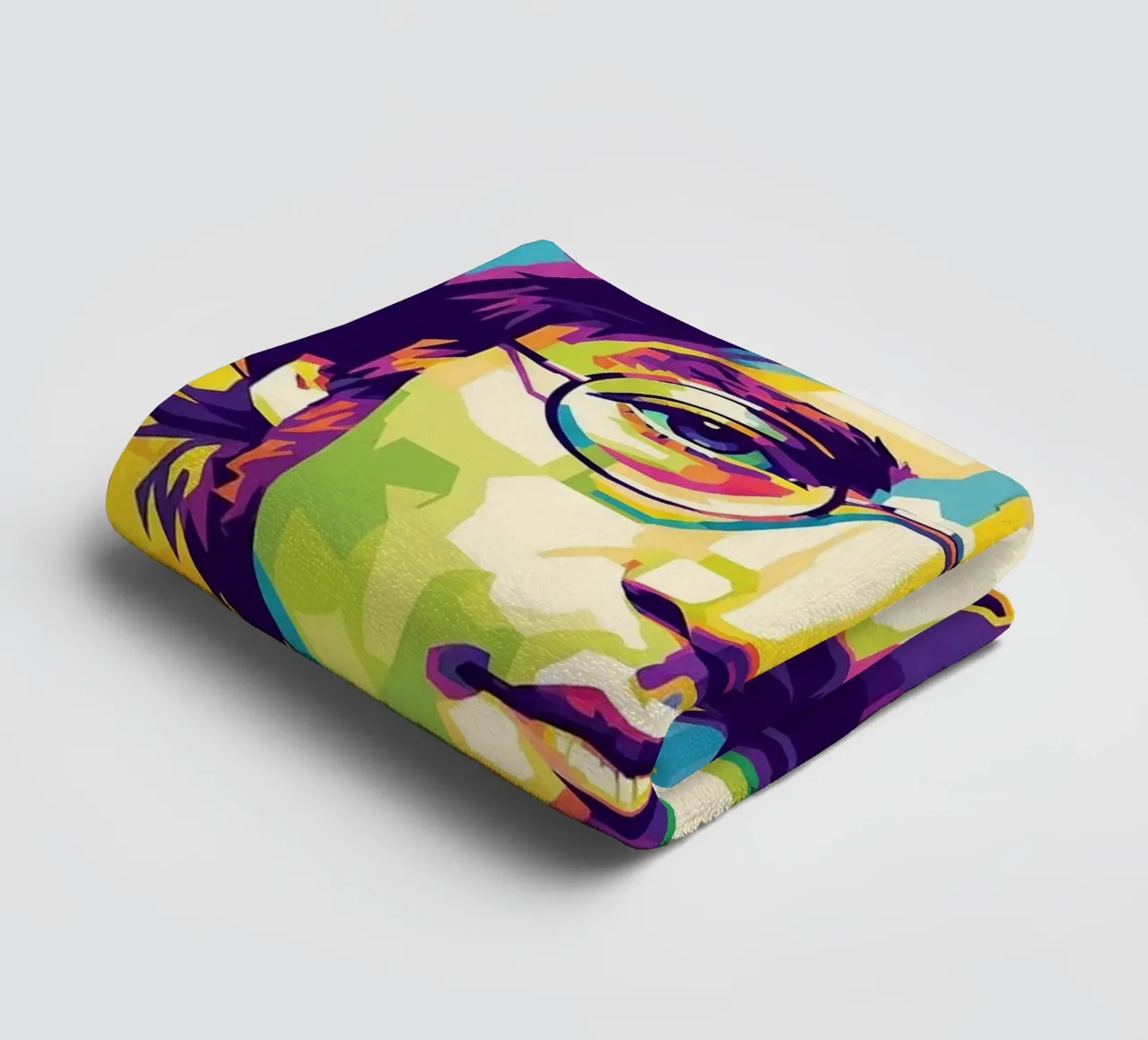 John Lennon colorato pop art asciugamano da bagno da Hantamrata