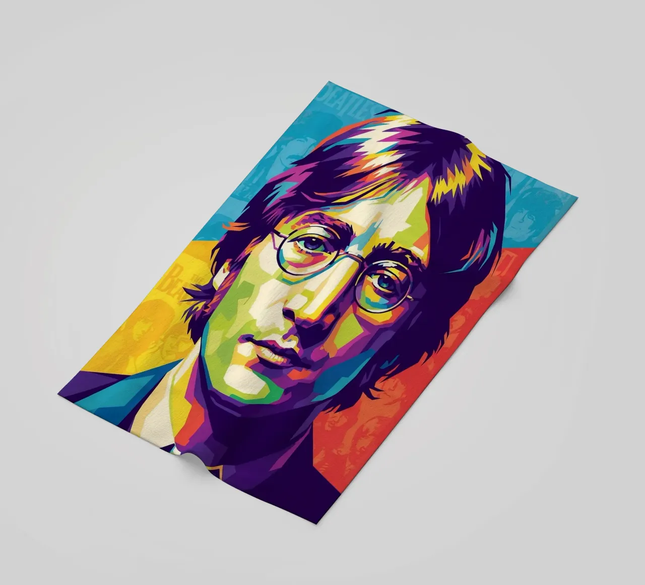 John Lennon colorato pop art telo mare da Hantamrata