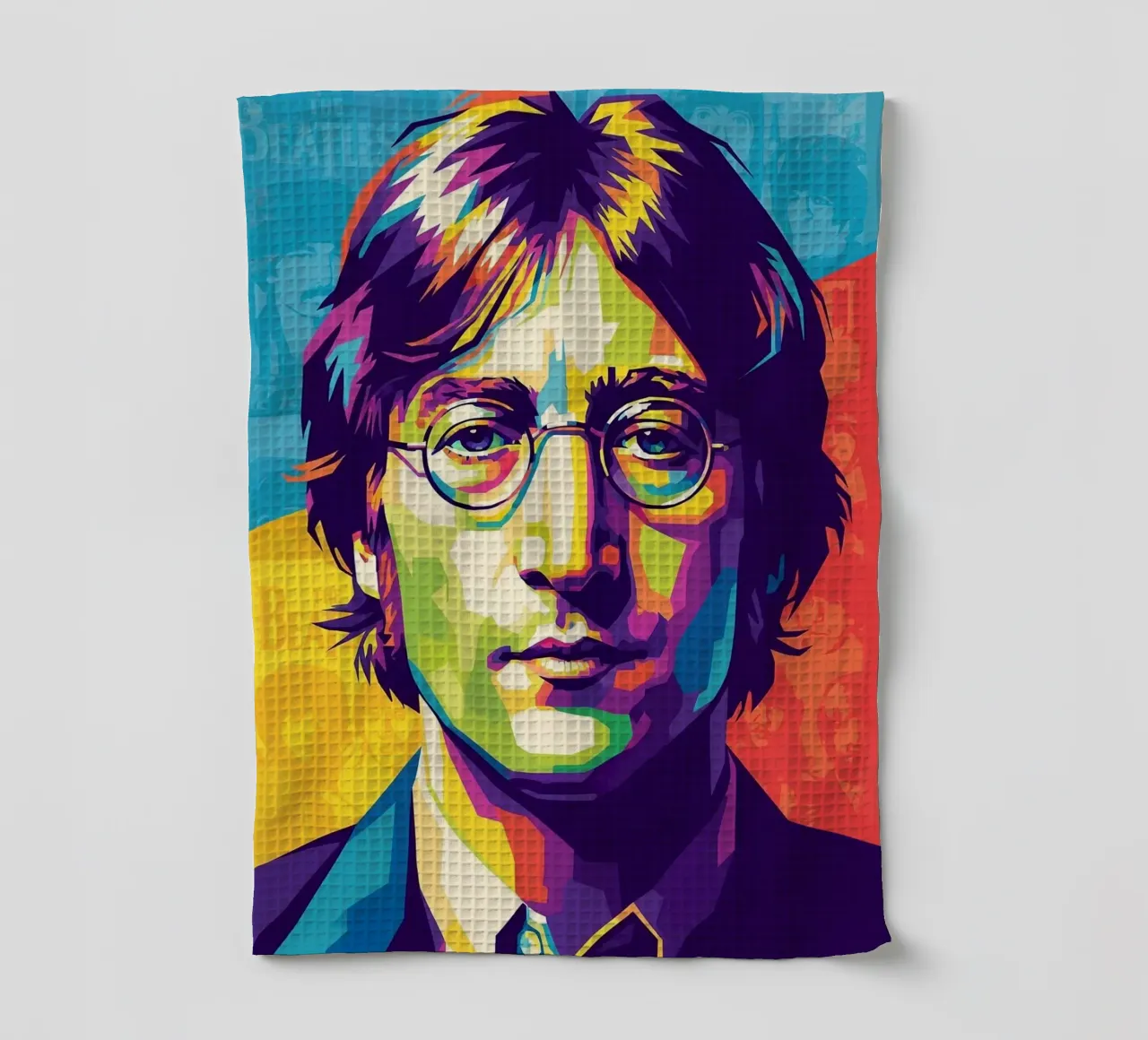 John Lennon colorato pop art canovaccio da cucina da Hantamrata