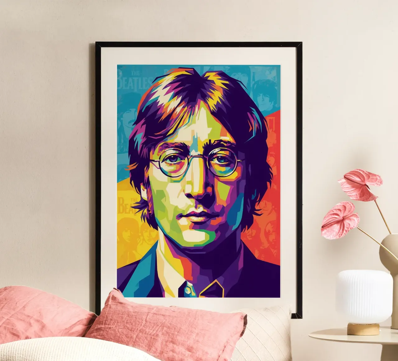 John Lennon colorato pop art carta hahnemühle da Hantamrata