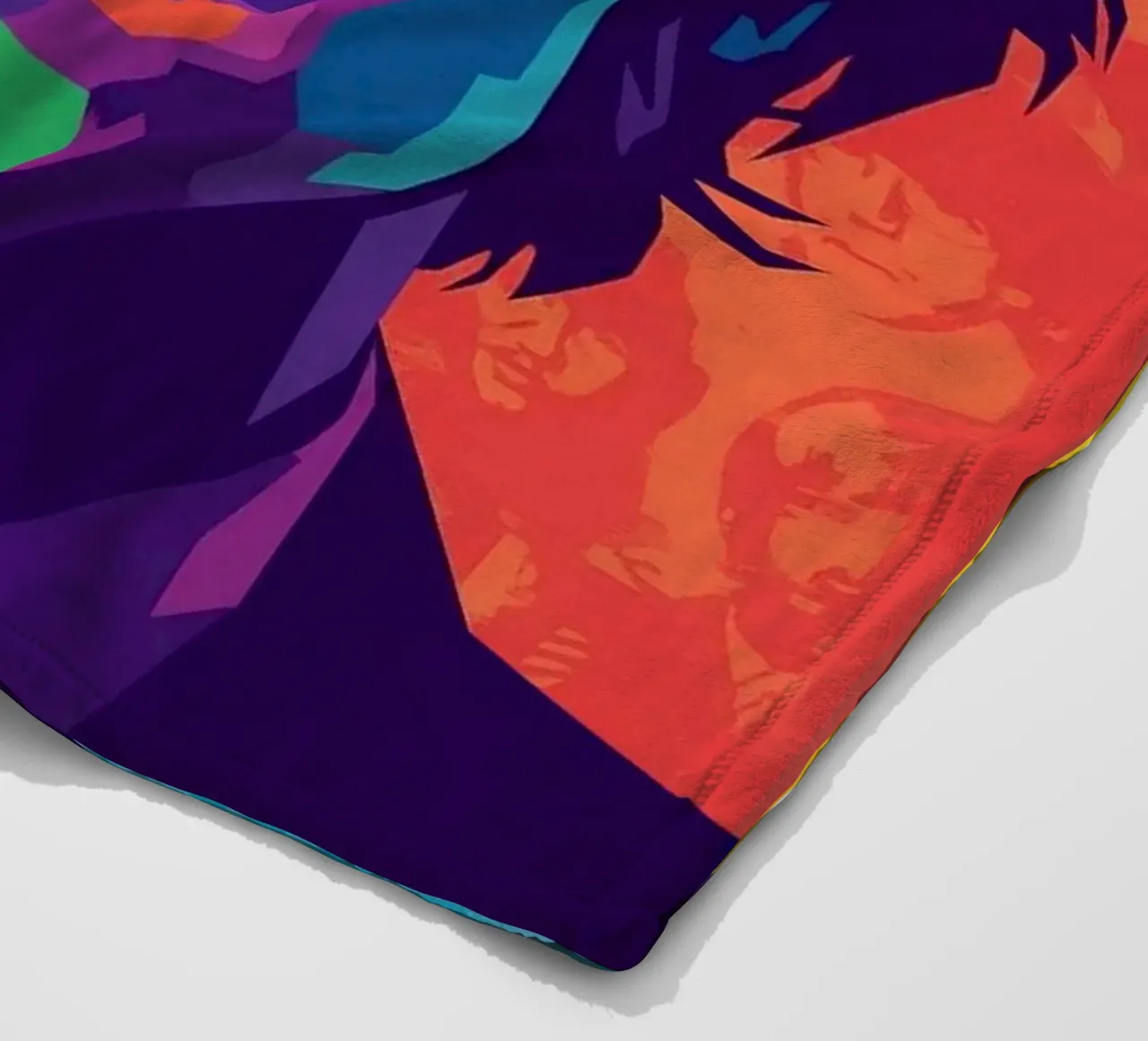 John Lennon colorato pop art coperta in pile da Hantamrata