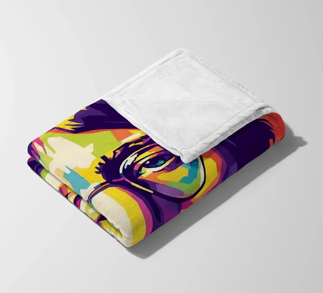 John Lennon colorato pop art coperta in pile da Hantamrata