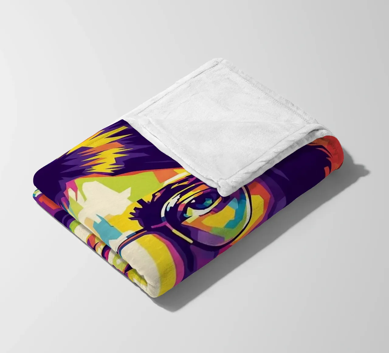 John Lennon colorato pop art coperta in pile da Hantamrata