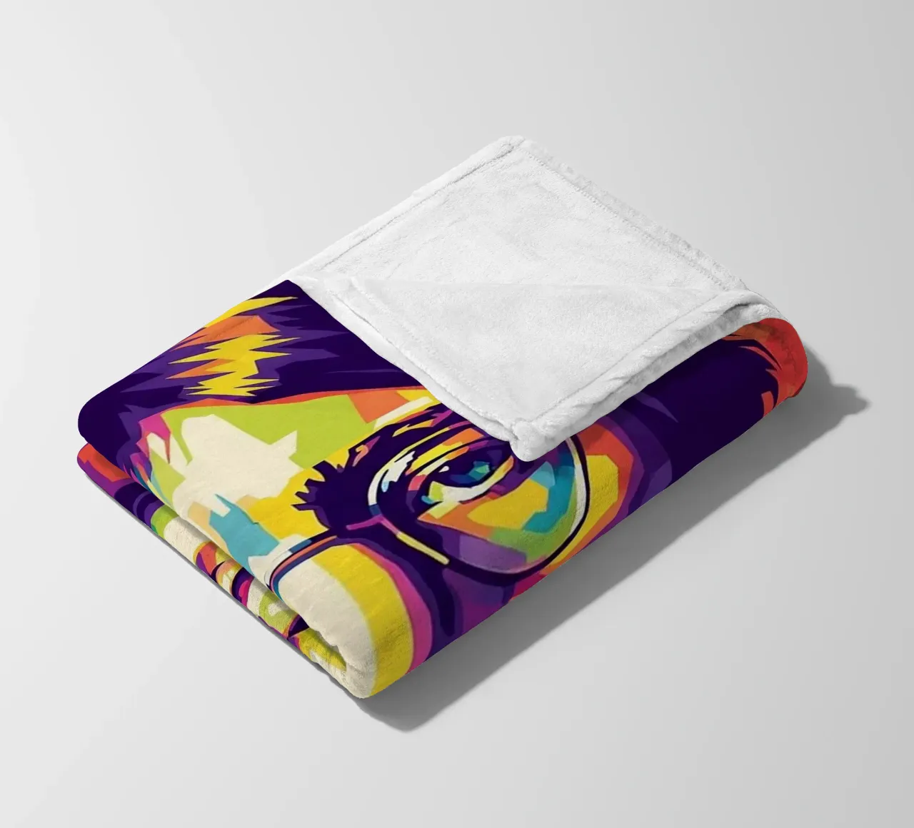 John Lennon colorato pop art coperta in pile da Hantamrata