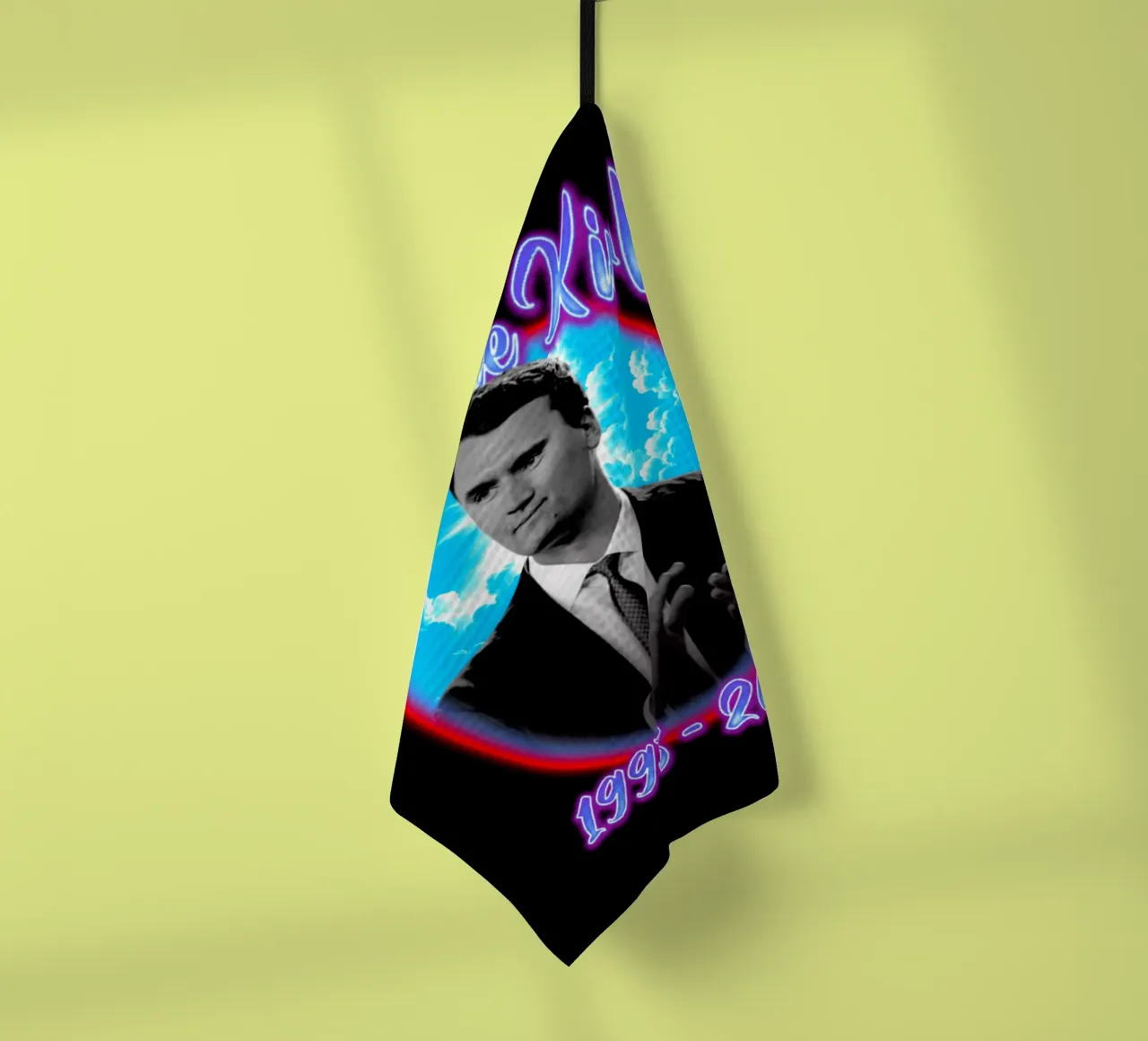 Charlie Kirk - Style rétro torchon de grass.studio_