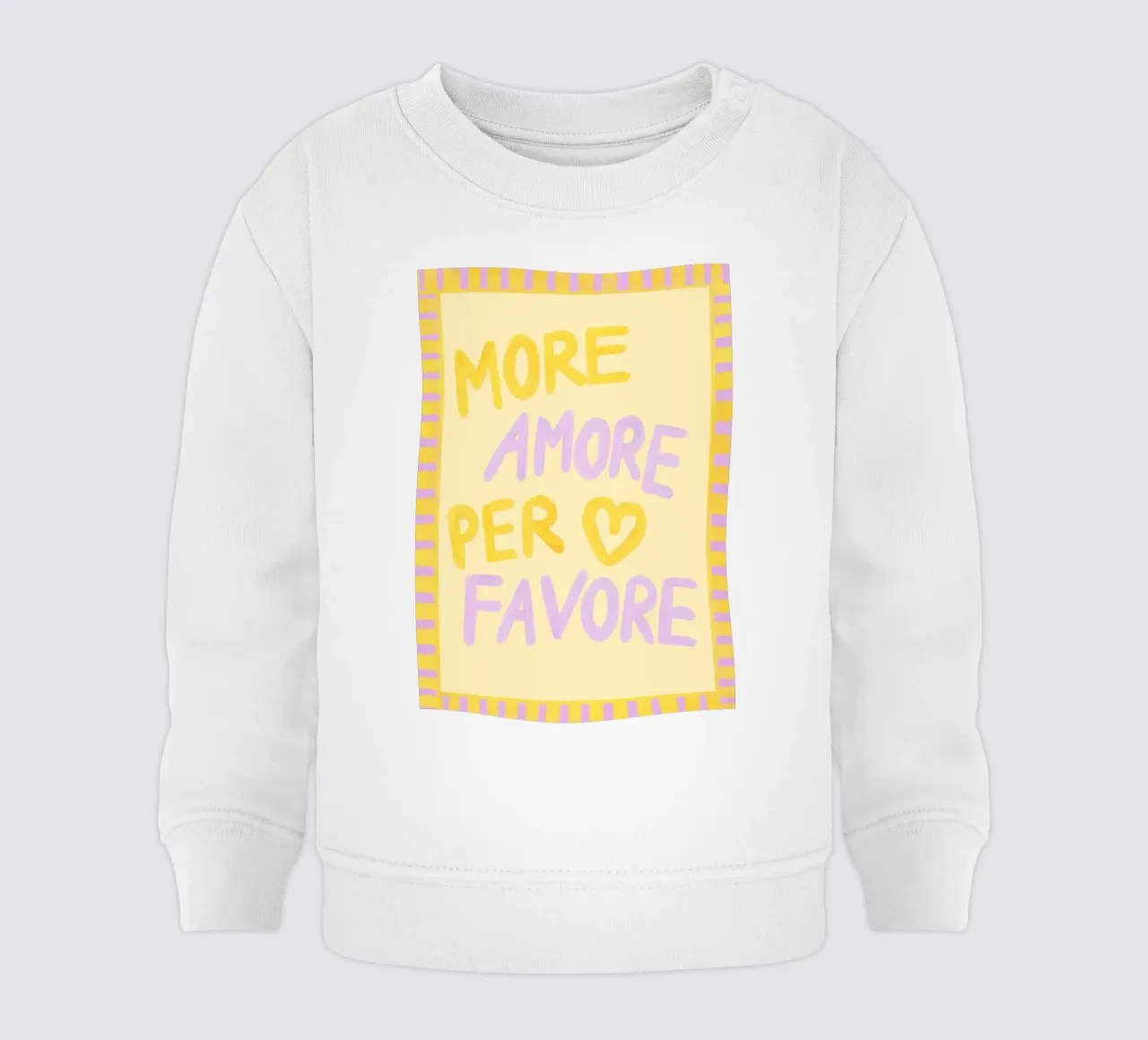 More Amore Per Favore II felpa neonato da Studio Dolci