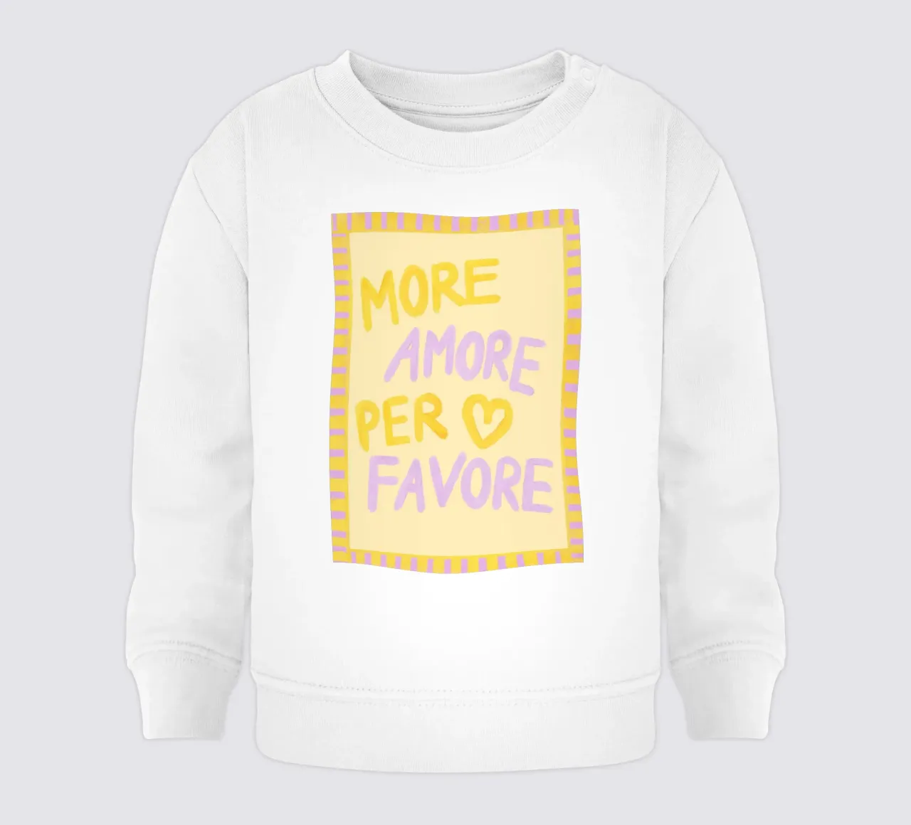 More Amore Per Favore II felpa neonato da Studio Dolci