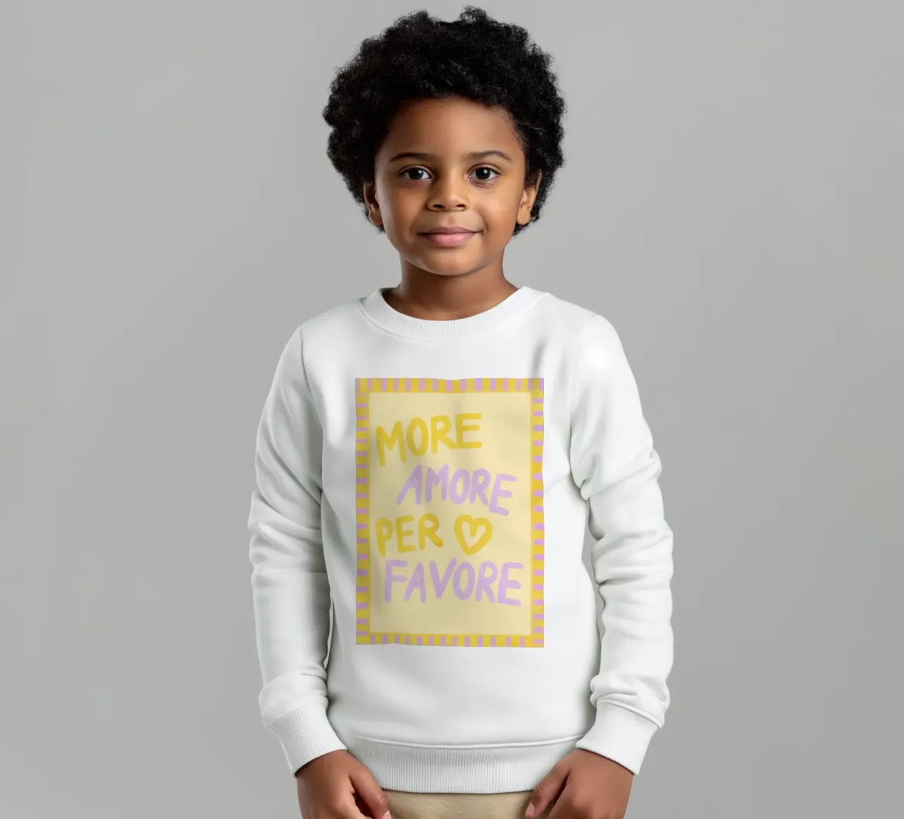 More Amore Per Favore II felpa bambino da Studio Dolci