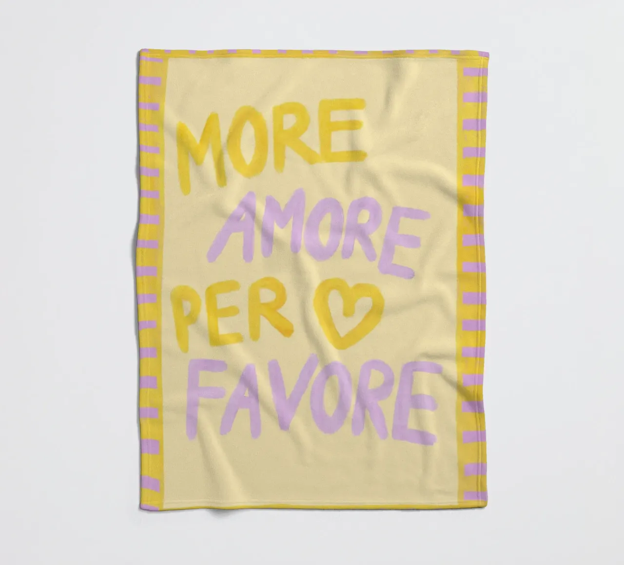 More Amore Per Favore II coperta in pile da Studio Dolci