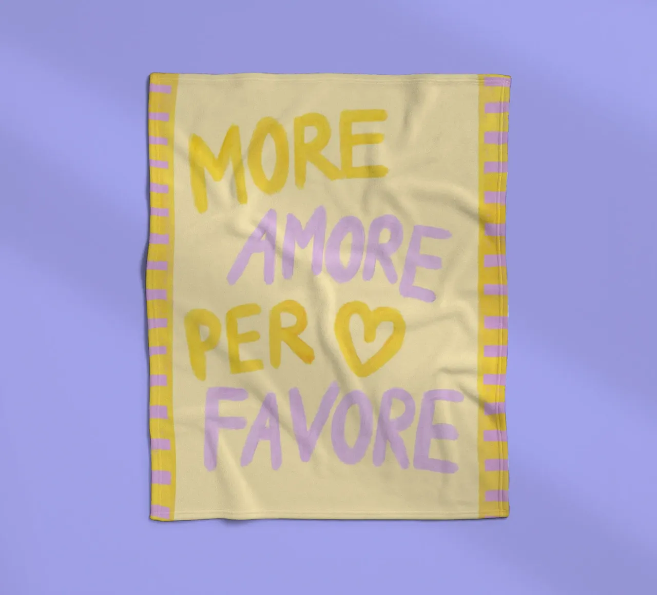 More Amore Per Favore II coperta in pile da Studio Dolci