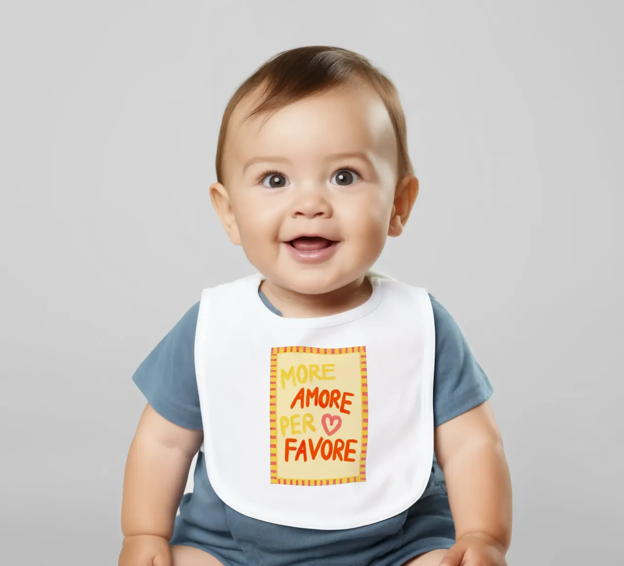 More Amore Per Favore III bavaglino da Studio Dolci