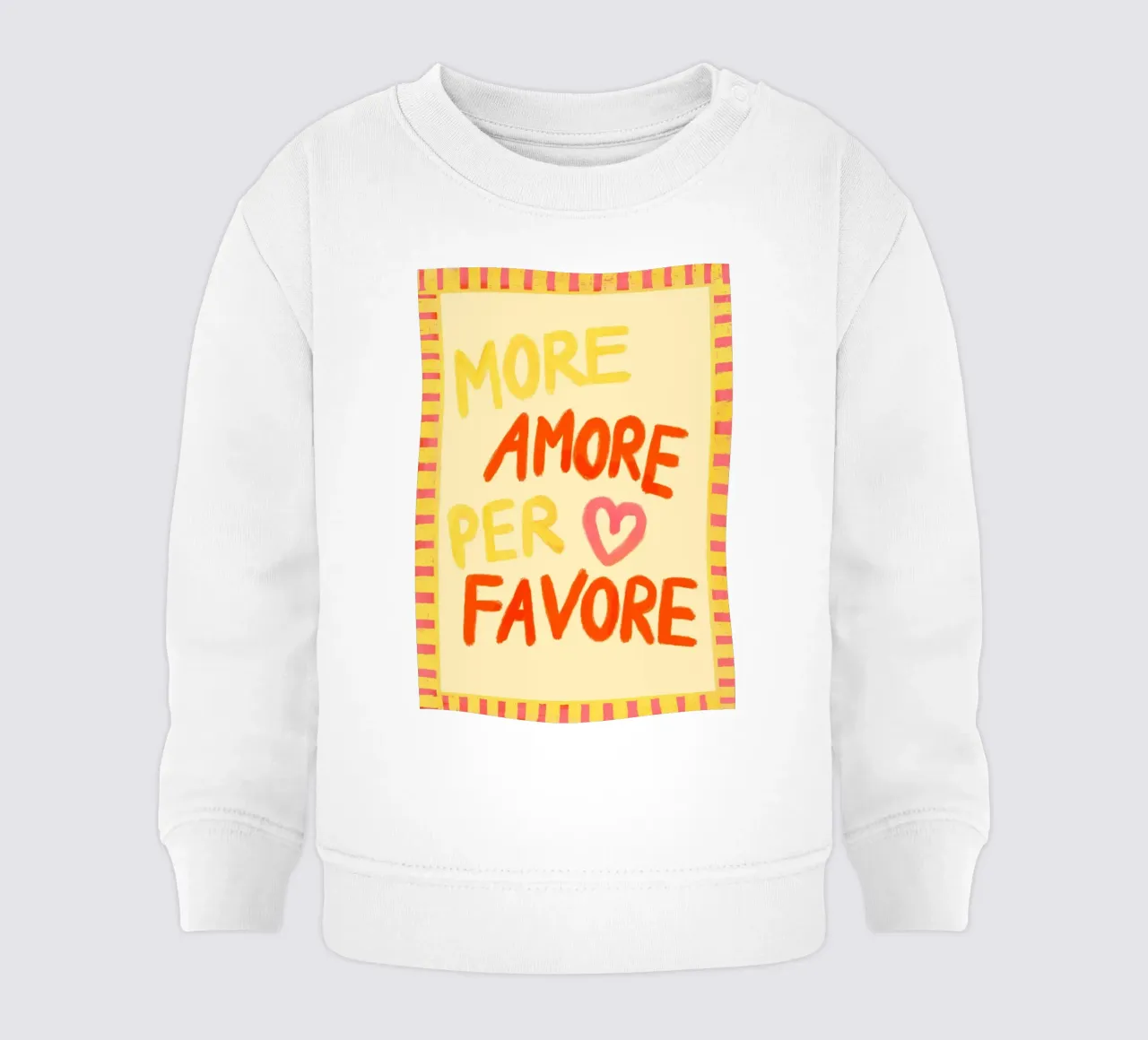 More Amore Per Favore III felpa neonato da Studio Dolci