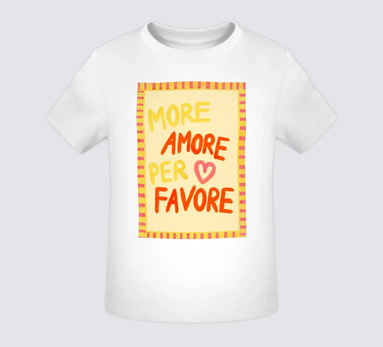 More Amore Per Favore III maglietta neonato da Studio Dolci