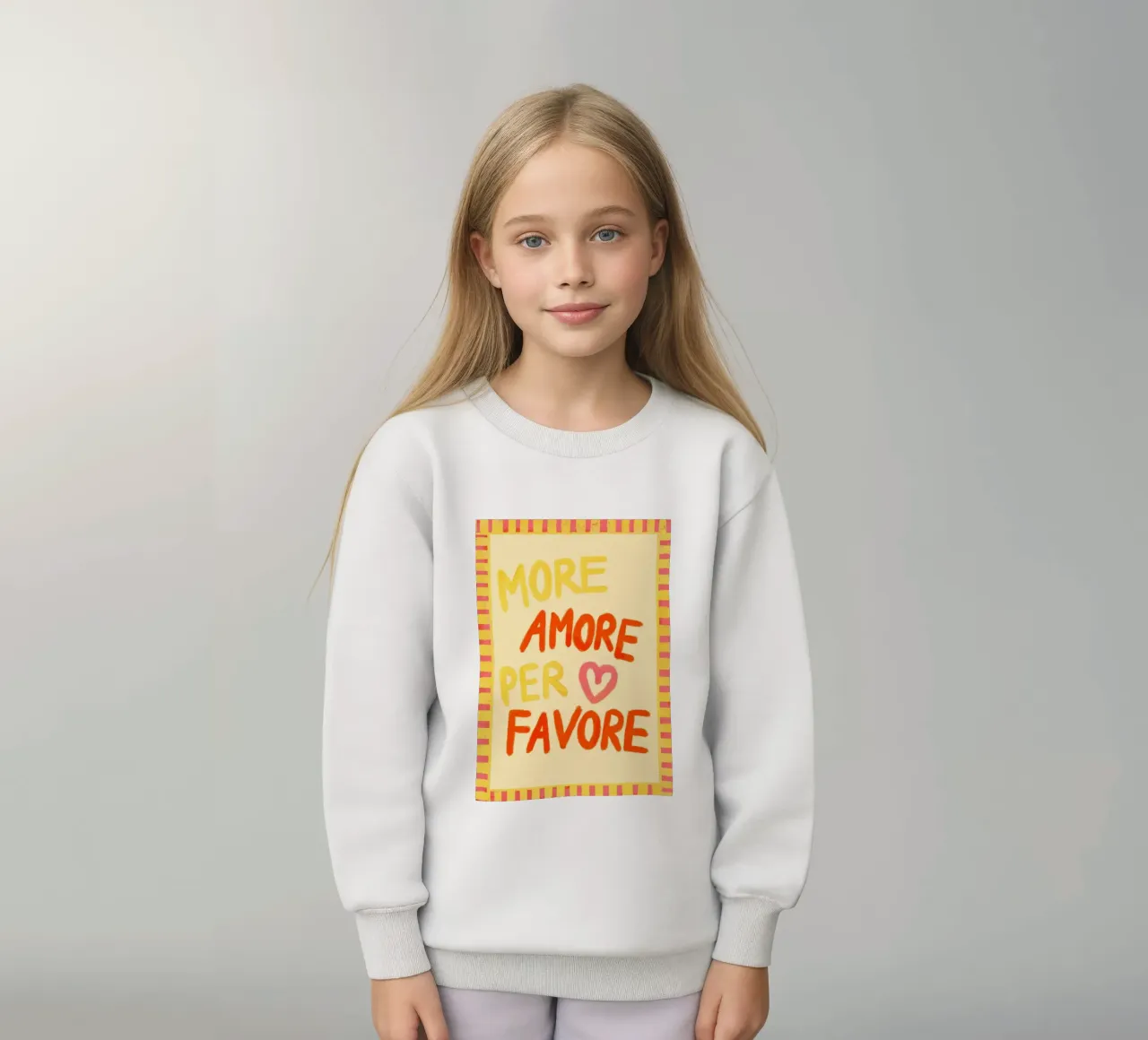 More Amore Per Favore III felpa bambino da Studio Dolci