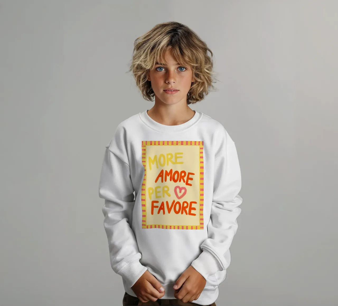 More Amore Per Favore III felpa bambino da Studio Dolci
