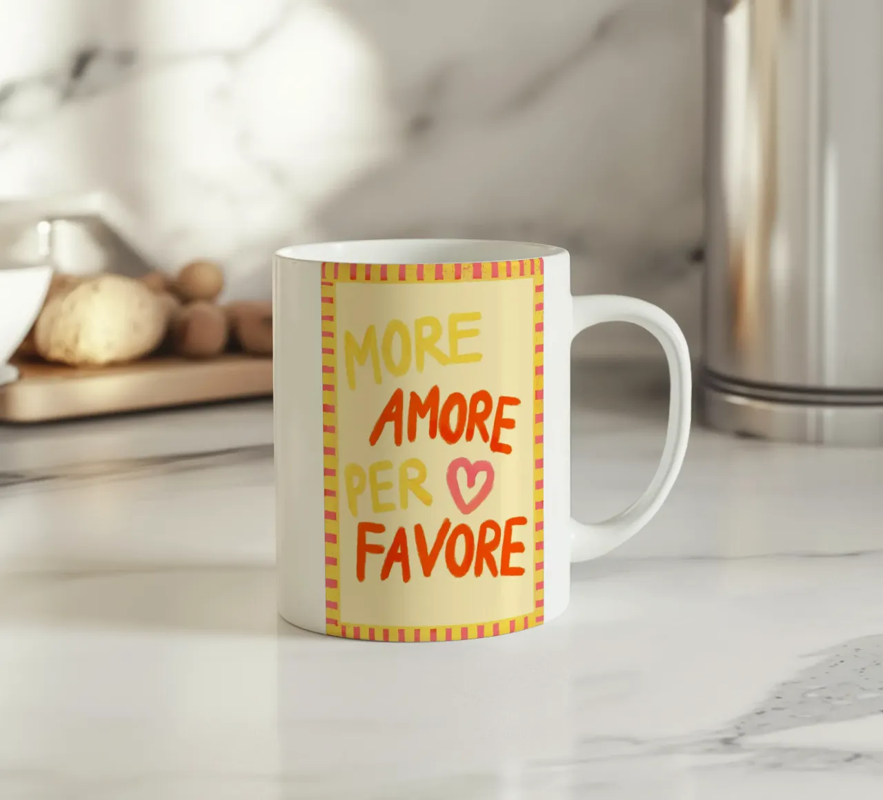 More Amore Per Favore III tazza in ceramica da Studio Dolci