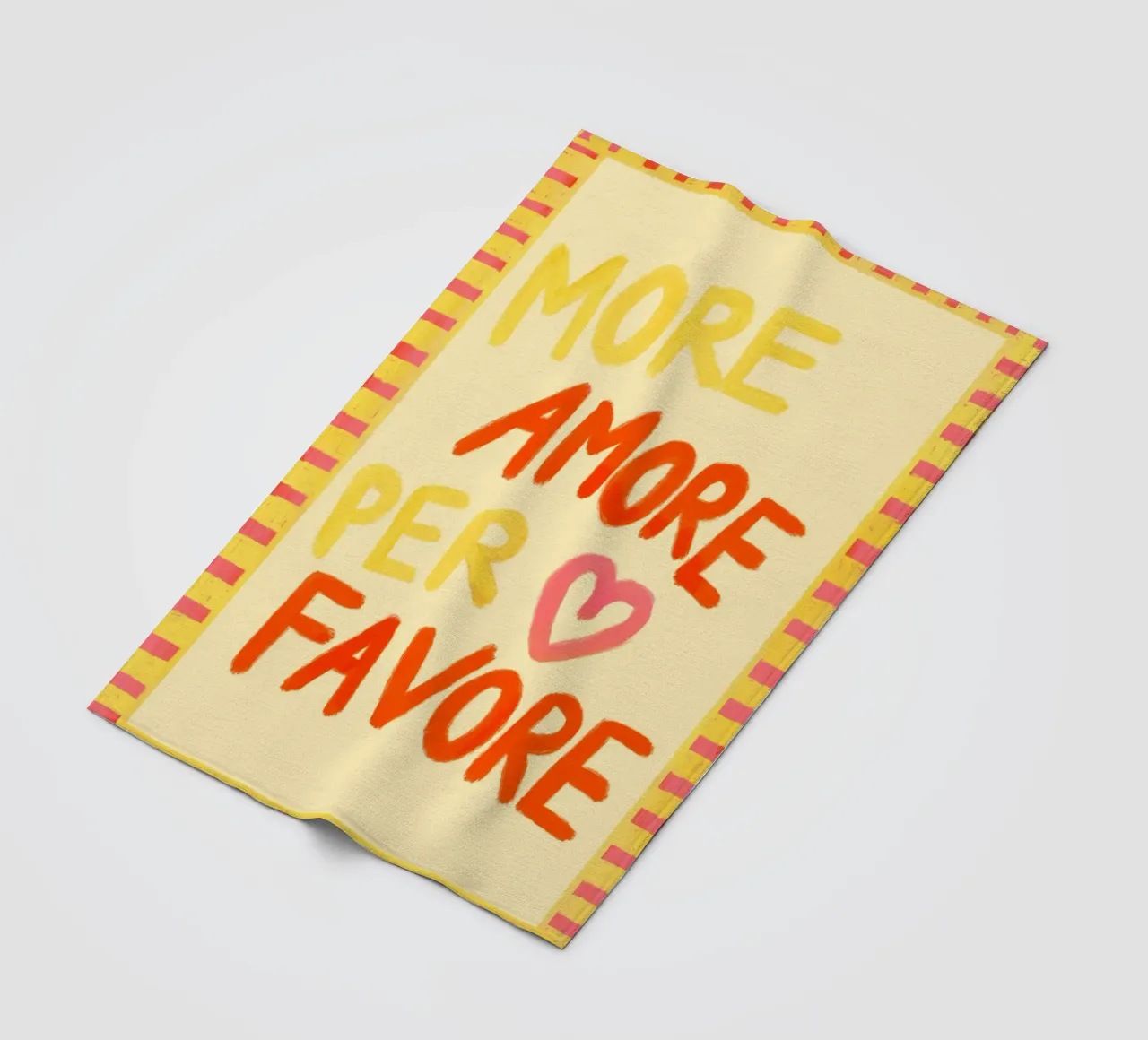 More Amore Per Favore III coperta in pile da Studio Dolci