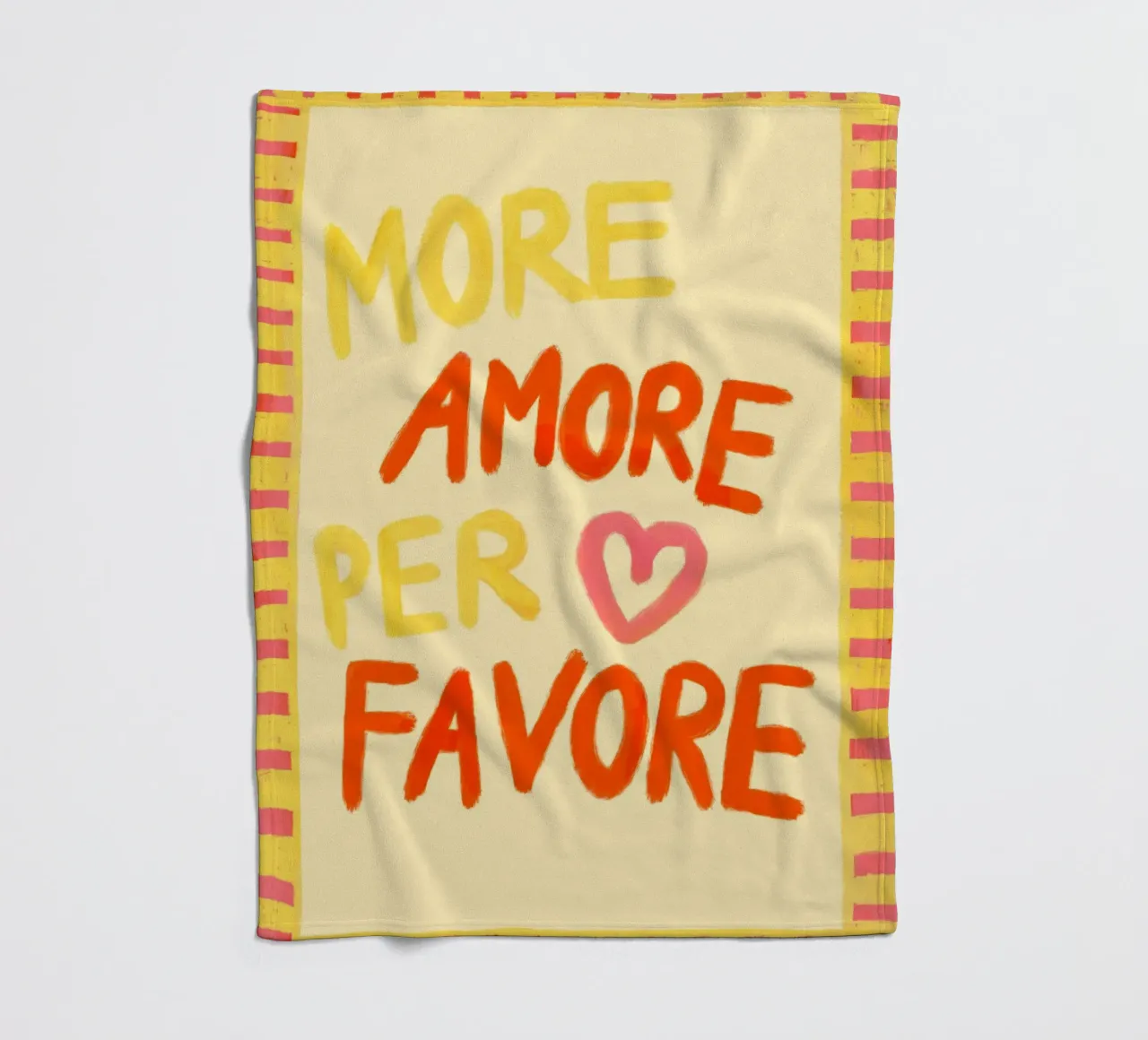 More Amore Per Favore III coperta in pile da Studio Dolci