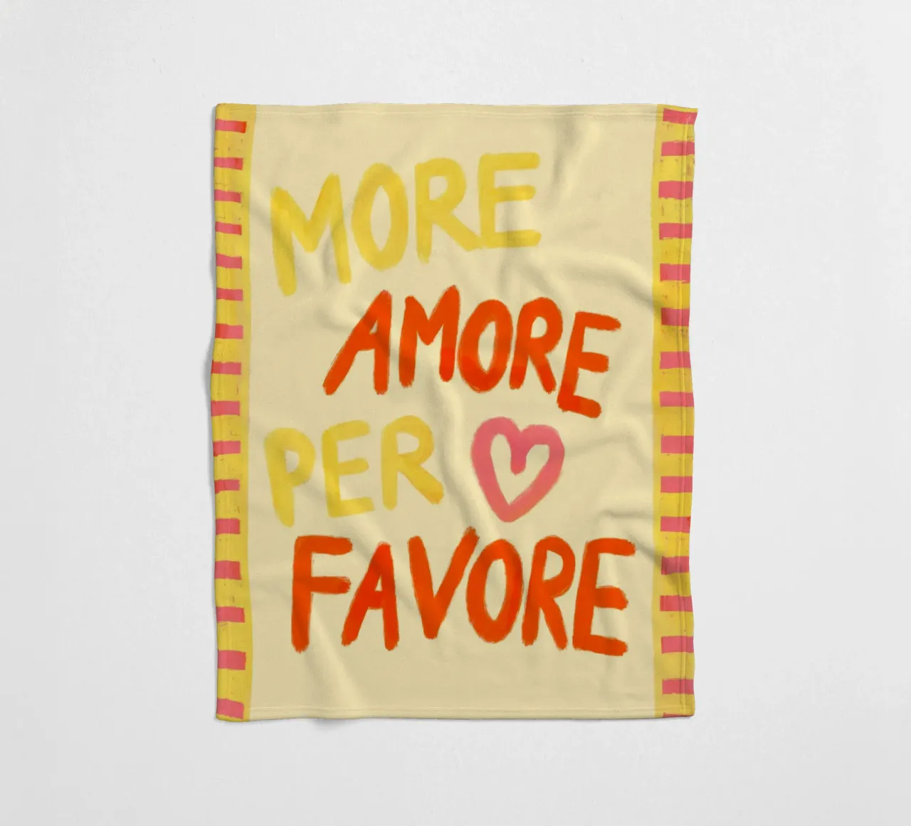 More Amore Per Favore III coperta in pile da Studio Dolci