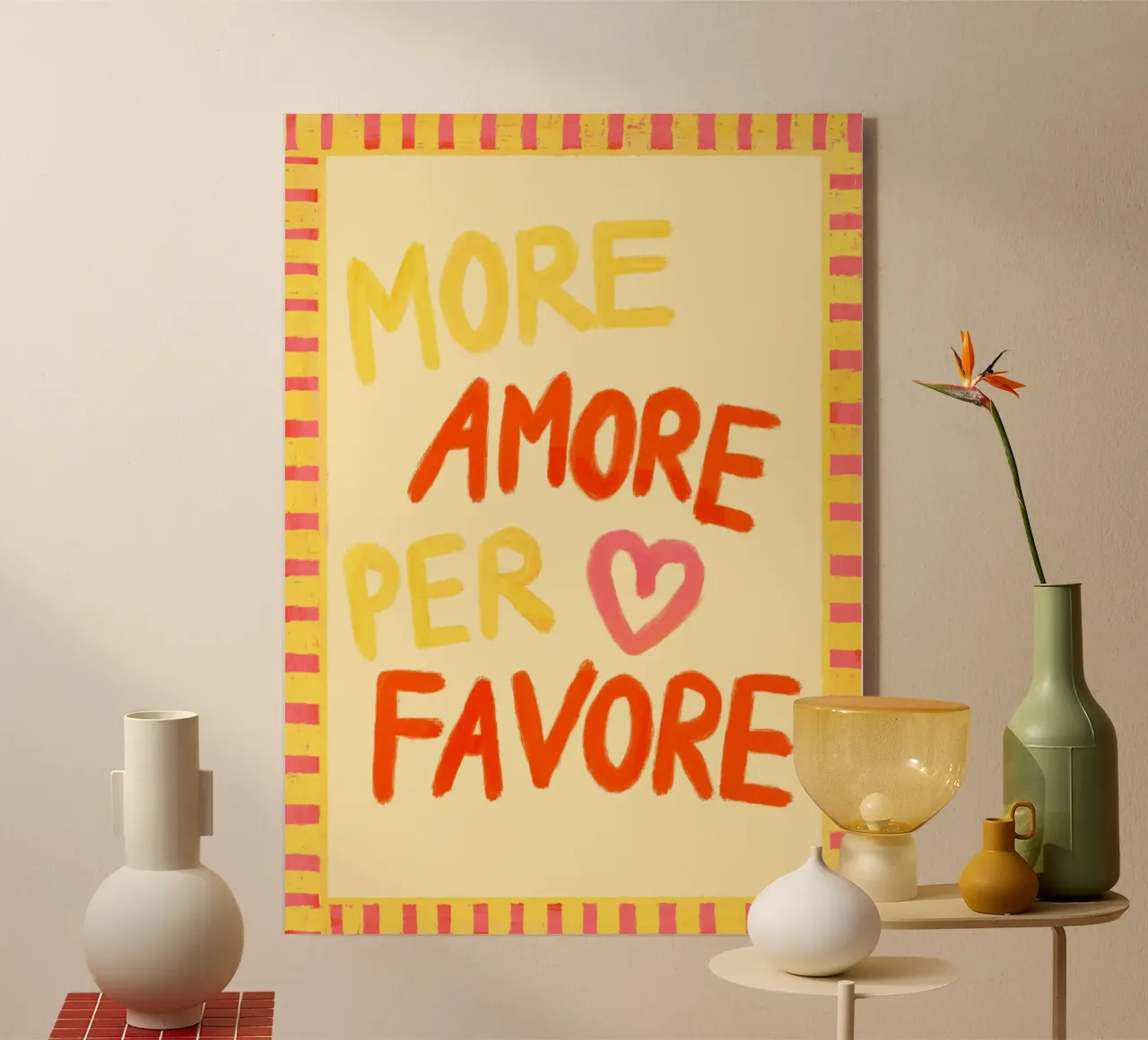 More Amore Per Favore III plexiglass da Studio Dolci