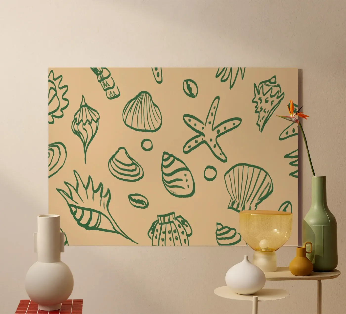 Muscheln acryl van Studio Dolci