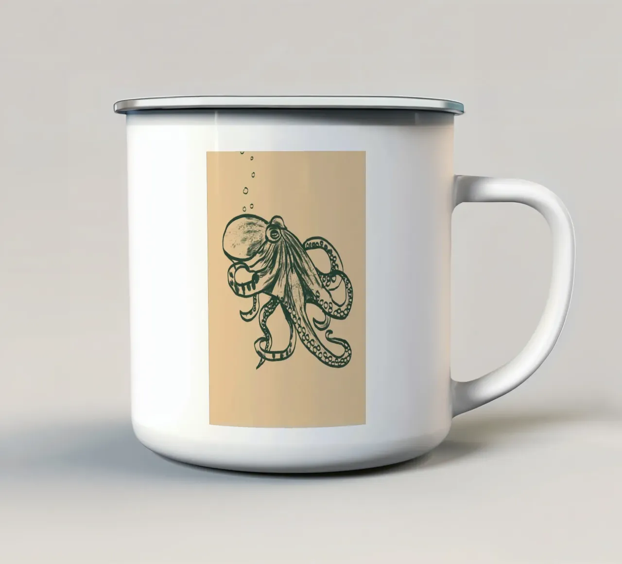 Oktopus tazza in smalto da Studio Dolci